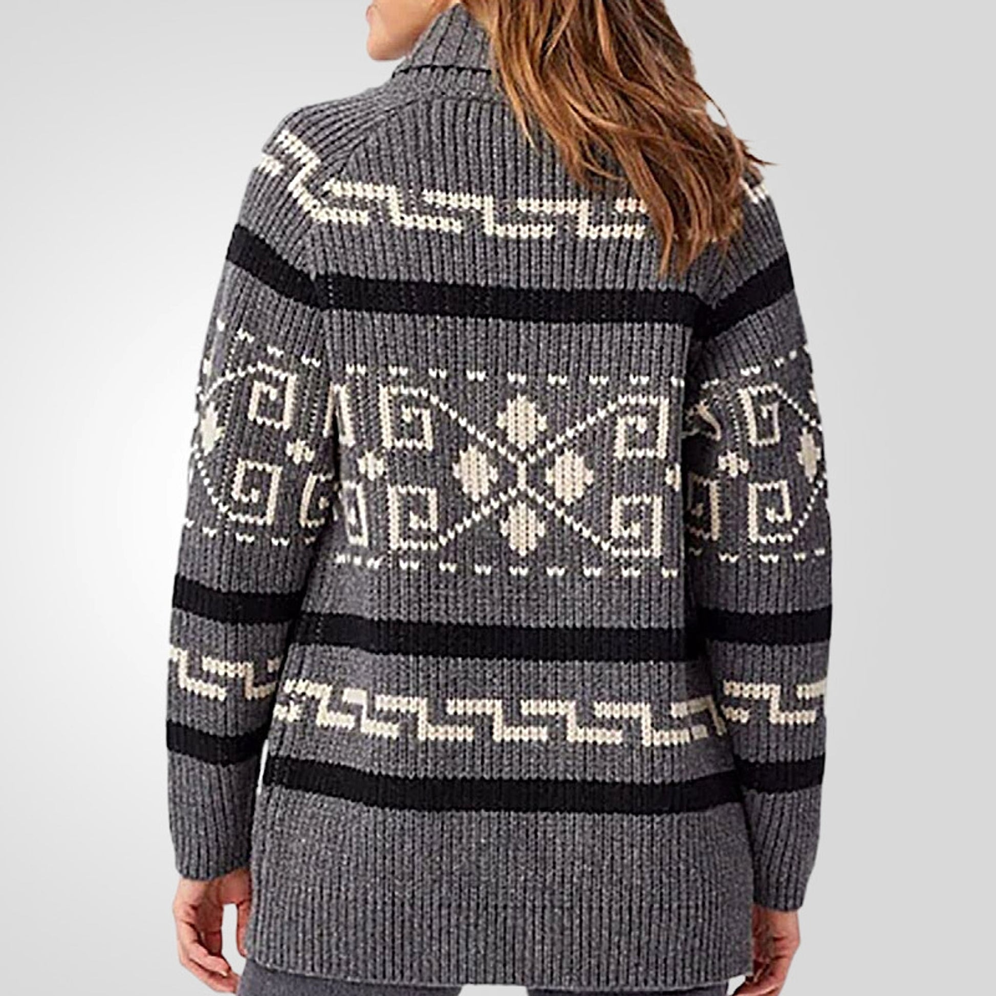 Women's Autumn And Winter Jacquard Sweater - enhanced image 4
