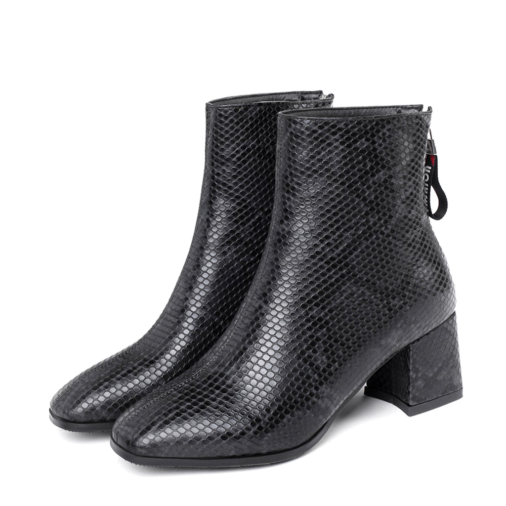 Women's boots with thick heel and large size - enhanced image 4