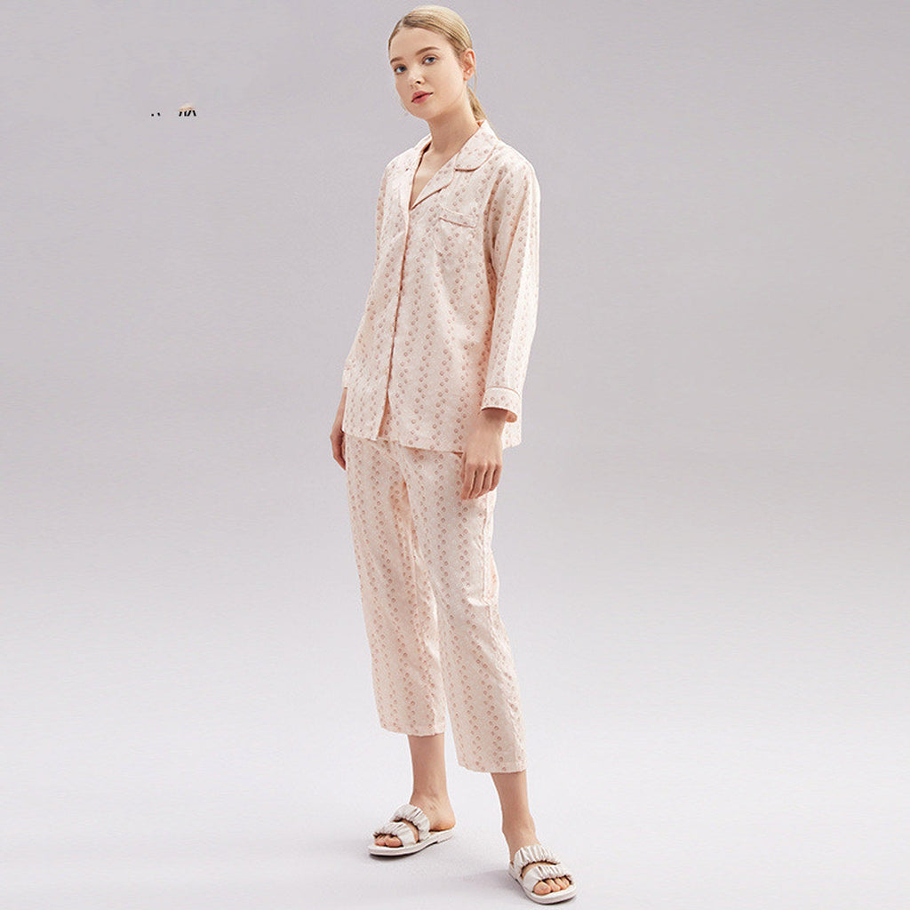 Women's Cotton Pajamas Spring Long-sleeved Homewear Thin New