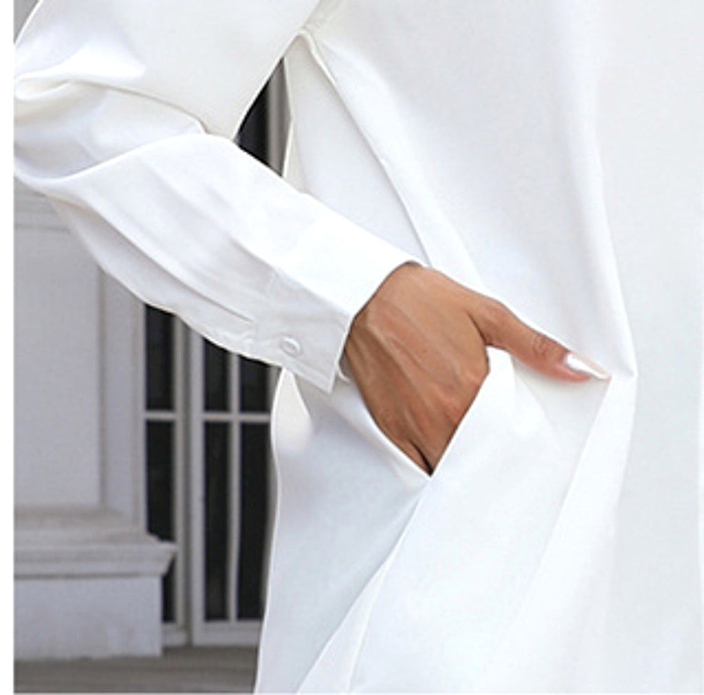 Women's Elegant Long Sleeve Blouse Dress Shirt - enhanced image 4
