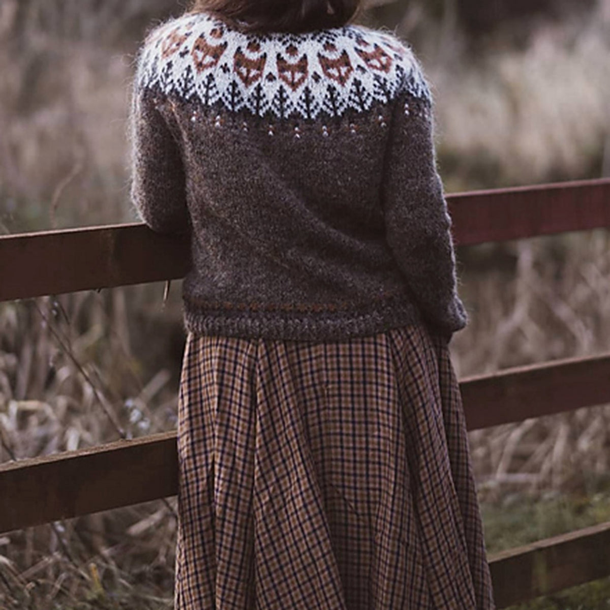Women's European And American National Style Jacquard Sweater - enhanced image 4
