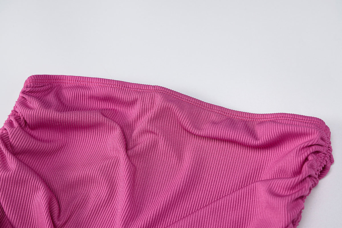 Women's Fashion Bandeau Slim-fit Drawstring Suit - enhanced image 4