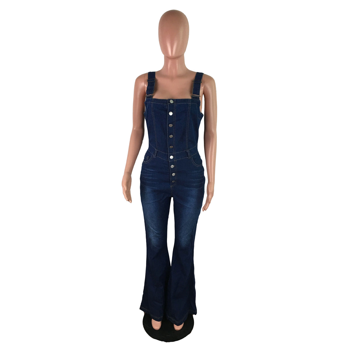 Women's Fashion Casual Denim Jumpsuit - enhanced image 4