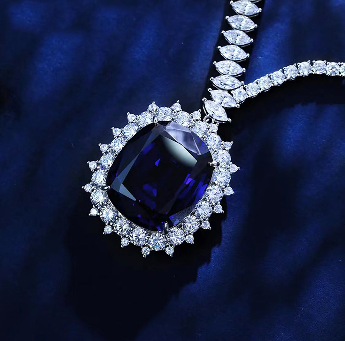 LuxeJewels™ – Royal Blue Ice Necklace - enhanced image 4