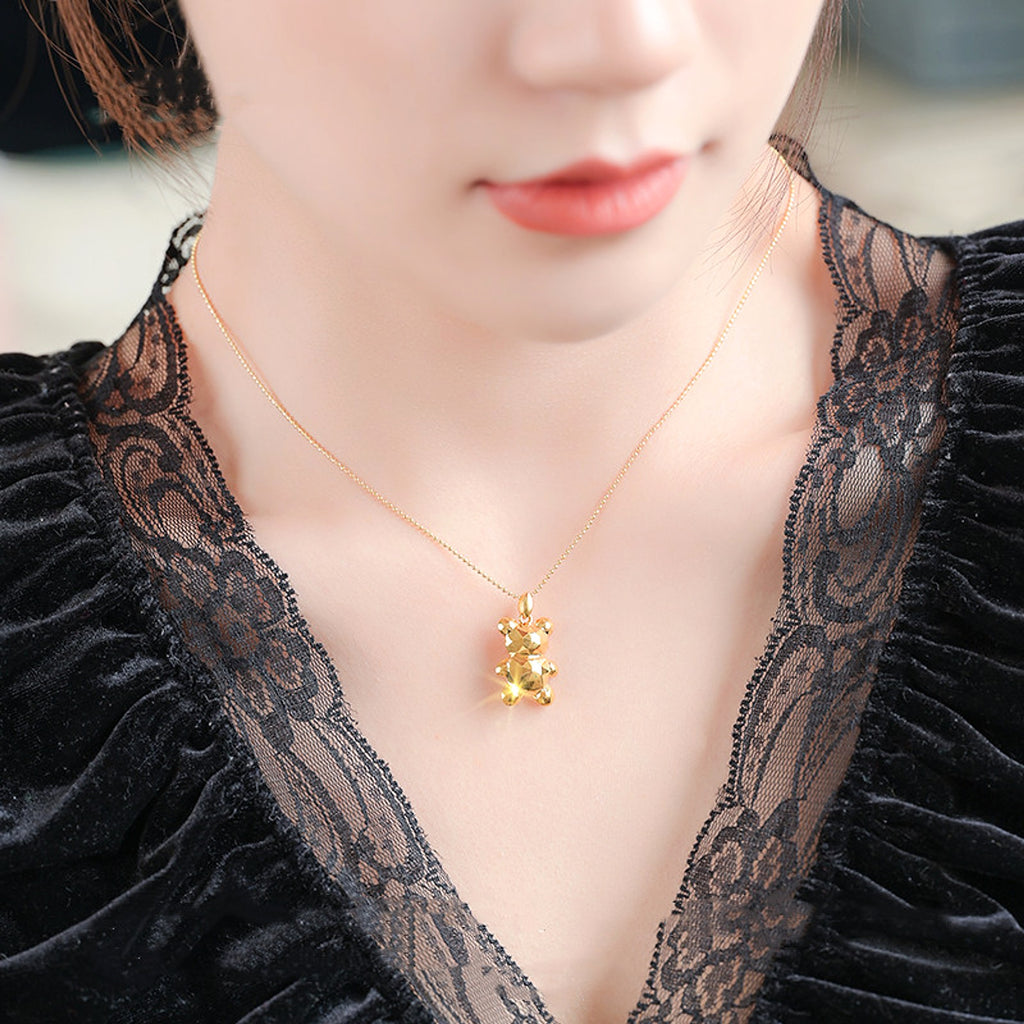 Women's Golden Bear Pendant - enhanced image 4