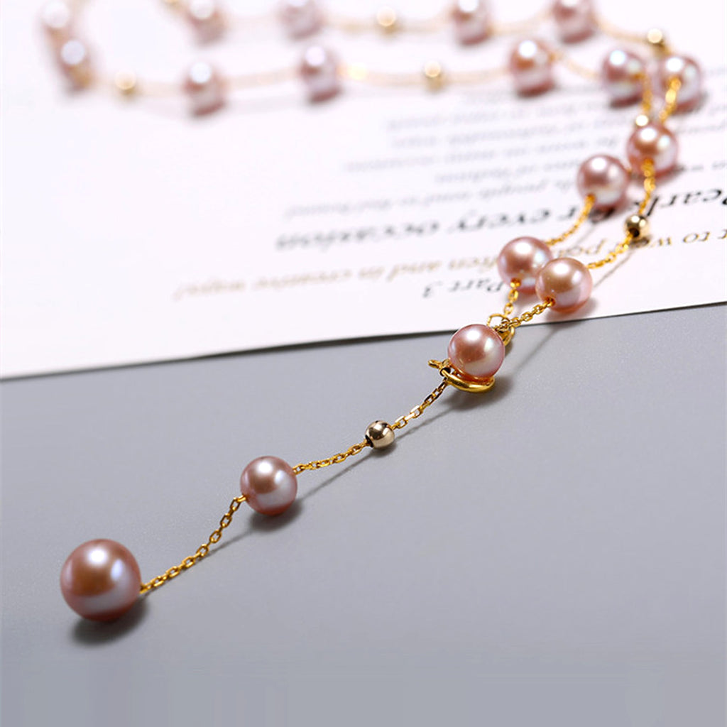 Women's Gypsophila Freshwater Pearl Necklace - enhanced image 4