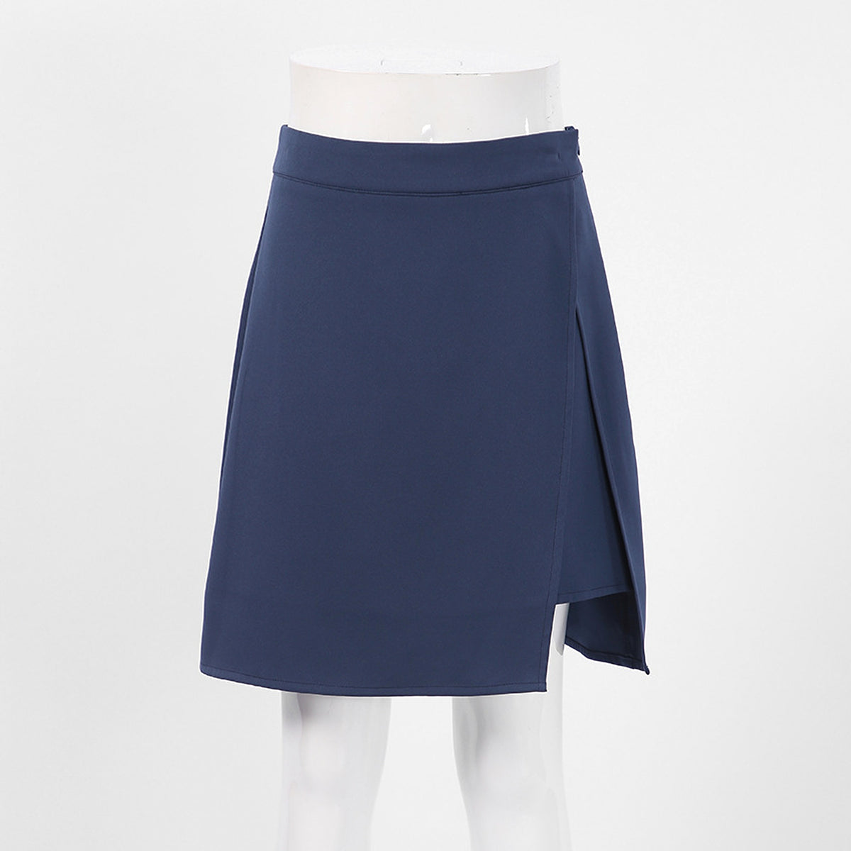 Women's High Waist Blue Split Skirt - enhanced image 4