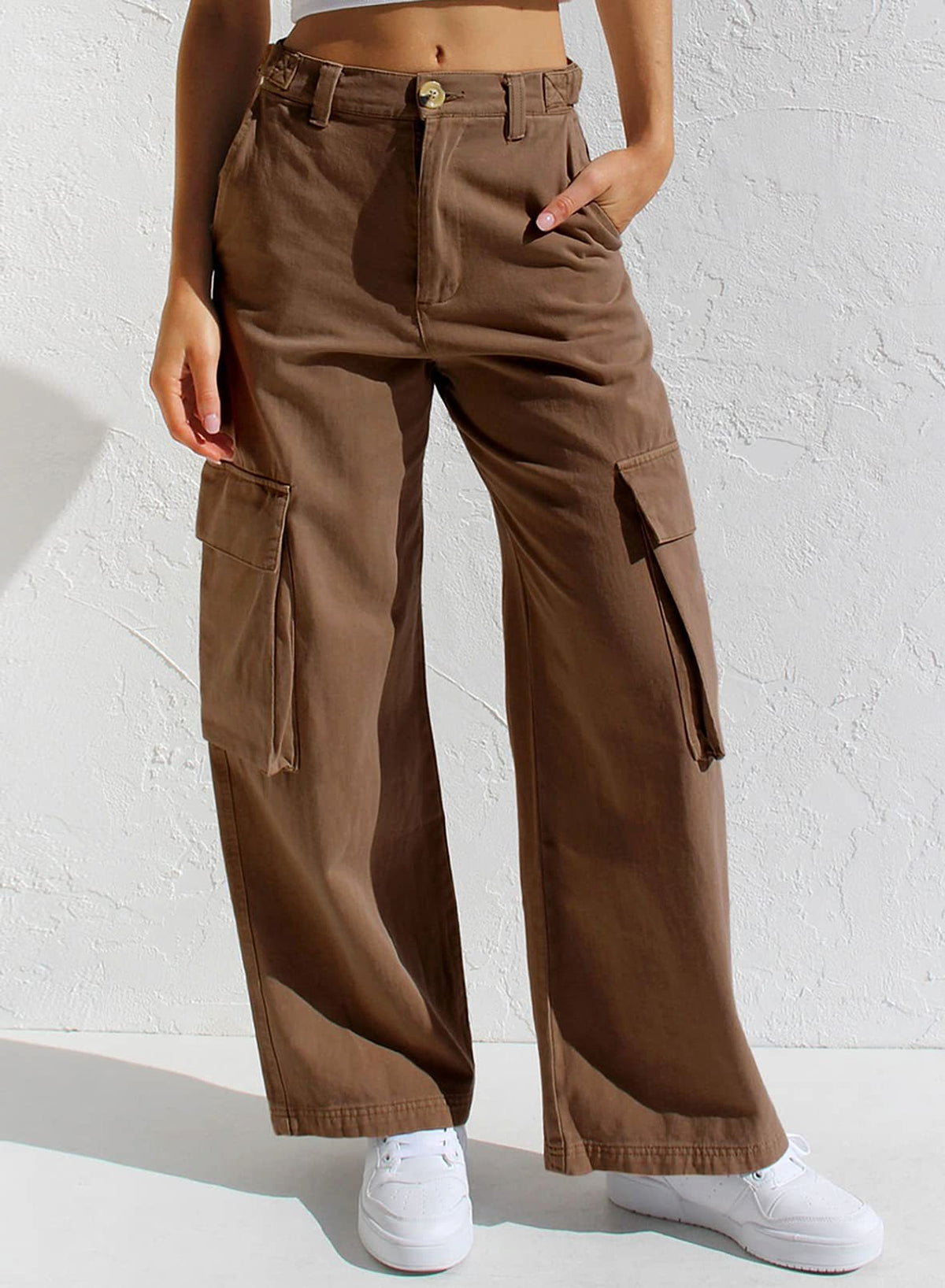 Women's Multi-pocket Loose Casual Denim Trousers Jeans - enhanced image 4