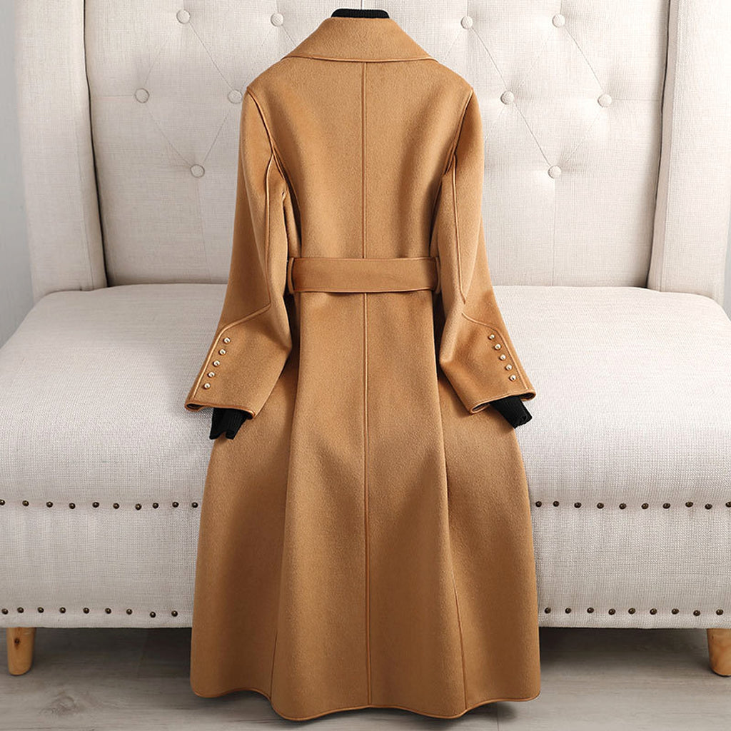 Women's Slim-Fit Wool Overcoat – Timeless Elegance & Comfort - enhanced image 4