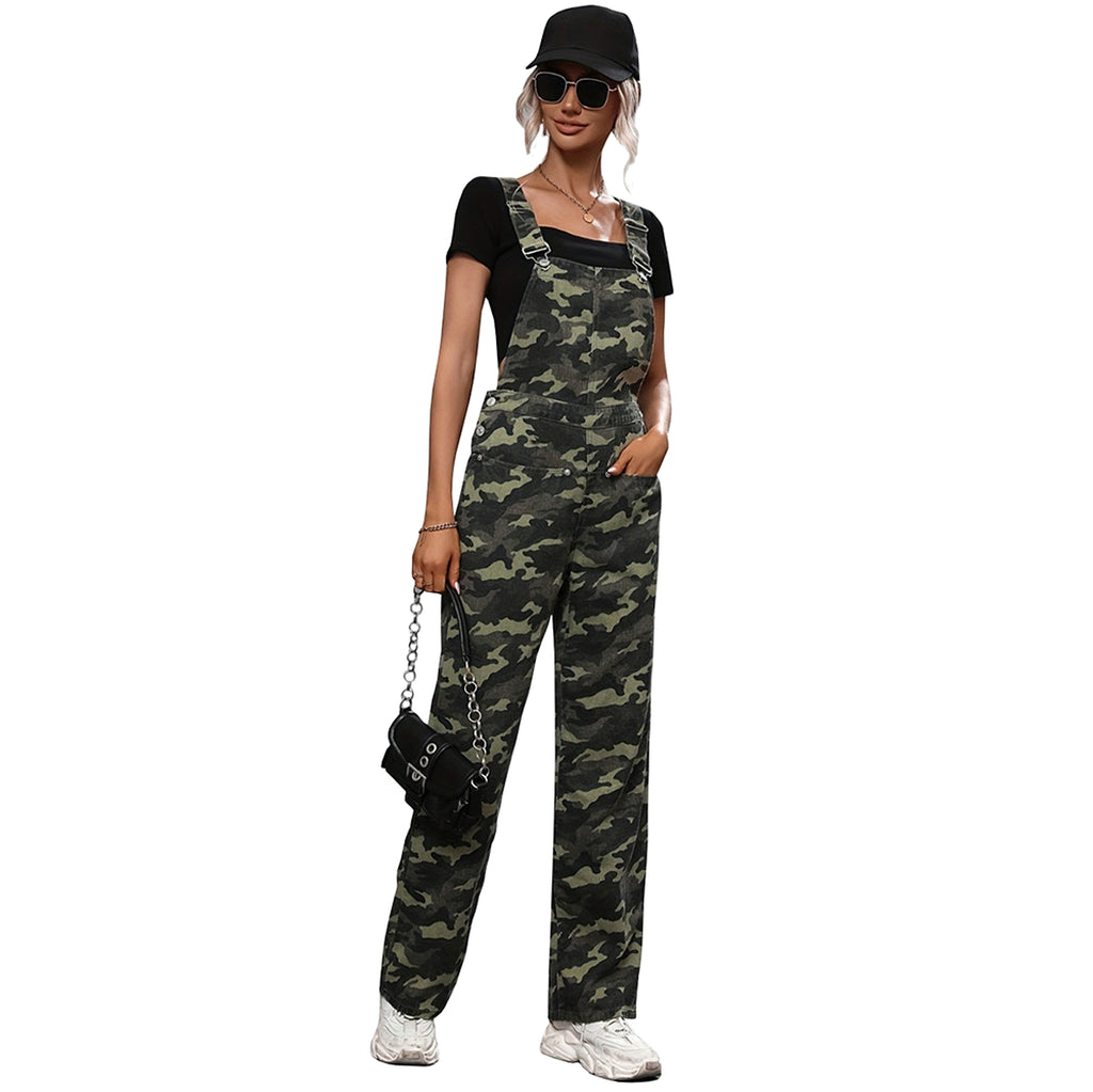 A.1 Women's Street t Denim Suspender Pants (Jeans) Jumpsuit - enhanced image 4