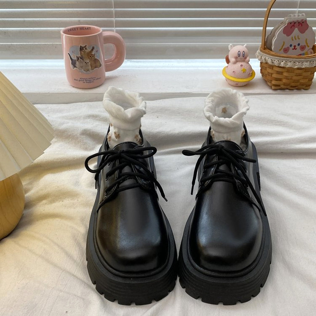 MonoBold™ – Thick Sole Vintage Leather Oxfords - enhanced image 4