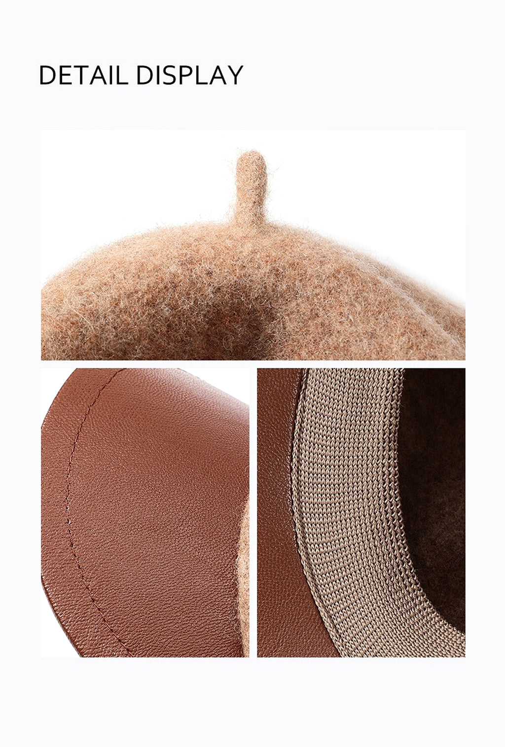 Wool Blended Women's Windproof And Warm Vintage Painter Hat Beret - enhanced image 4