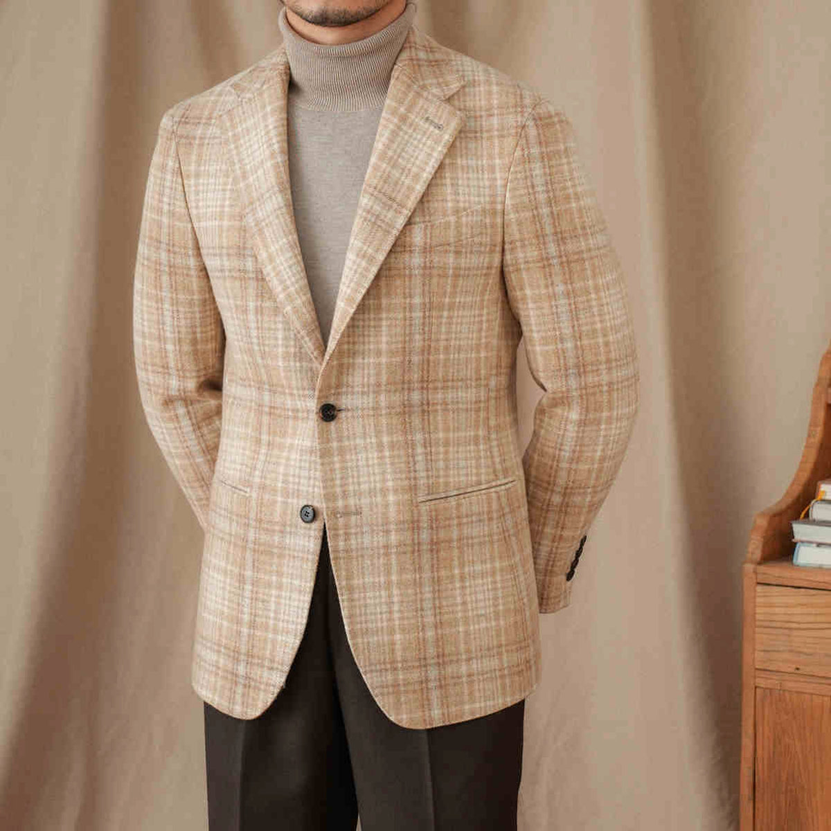 WoolRetro™ – Classic Plaid Wool Suit for Men - enhanced image 4
