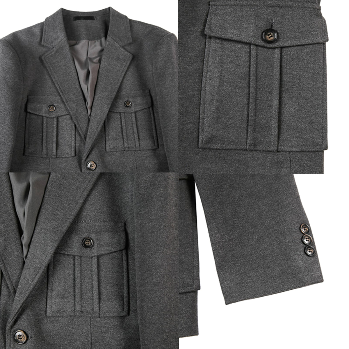 Woolen Suit Men's Single-breasted Suit Jacket - enhanced image 4