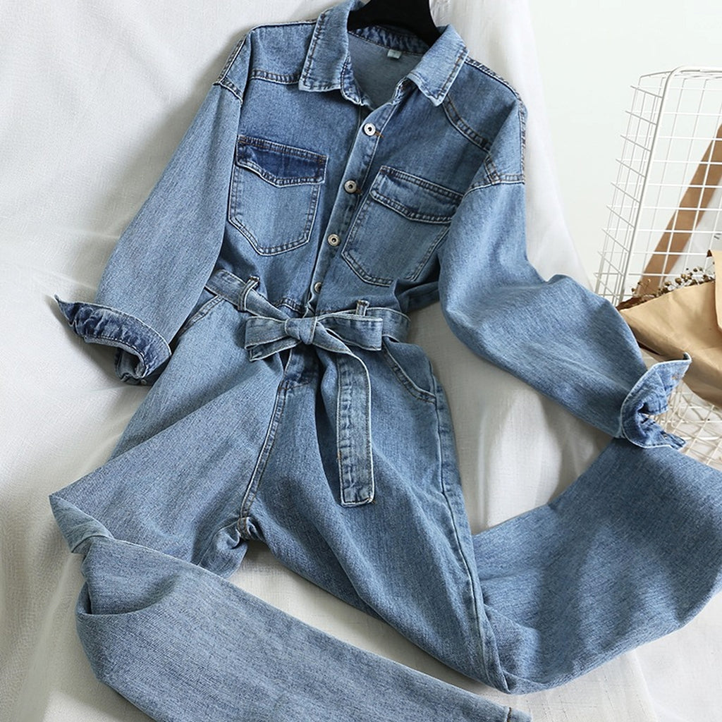 Workwear denim jumpsuit - enhanced image 4