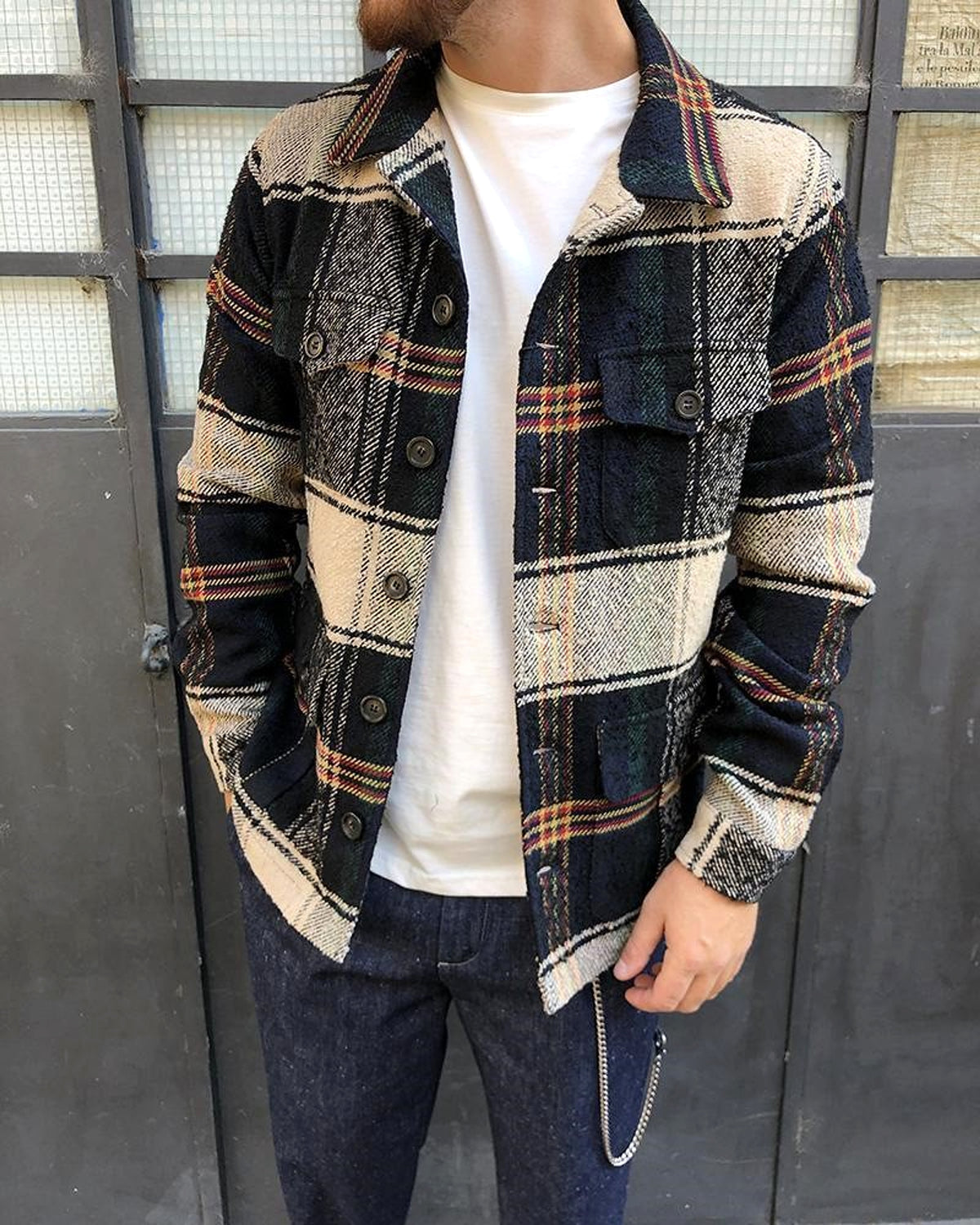 Youth Lapels Fashion Printed Jacket Men - enhanced image 4