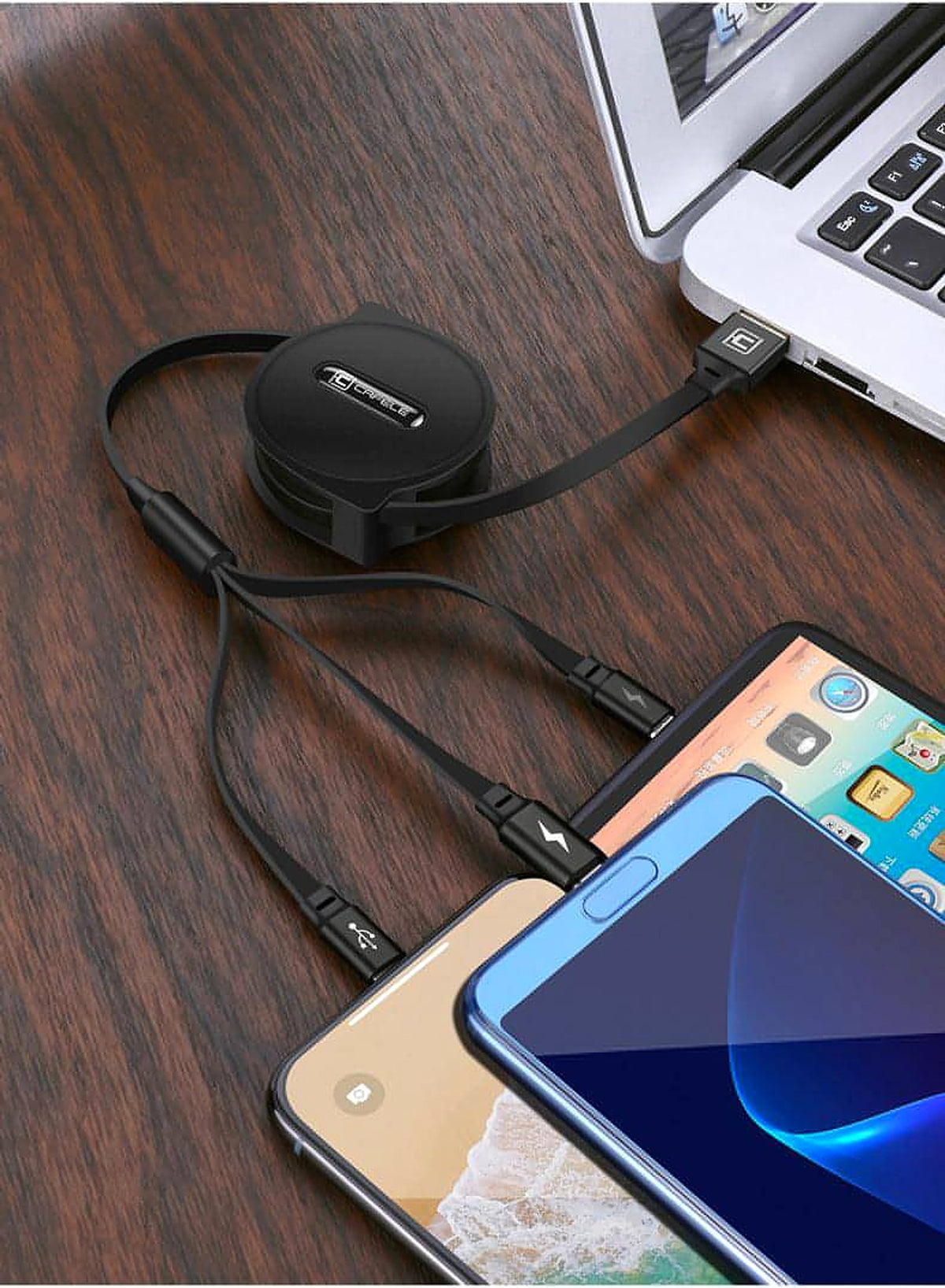 Z. Telescopic three-in-one charging line mobile phone multi-function multi-head Accessories - enhanced image 4