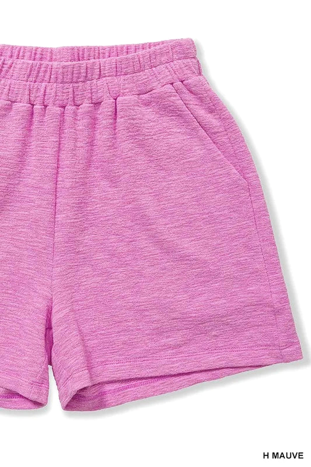 Zenana Cotton Slub Shorts - enhanced image 4