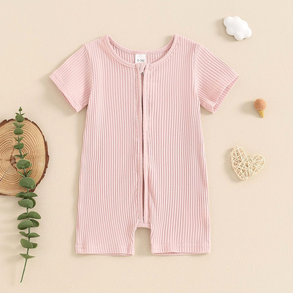 ZipNest™ – Short Sleeve Zipper Romper for Babies - enhanced image 4