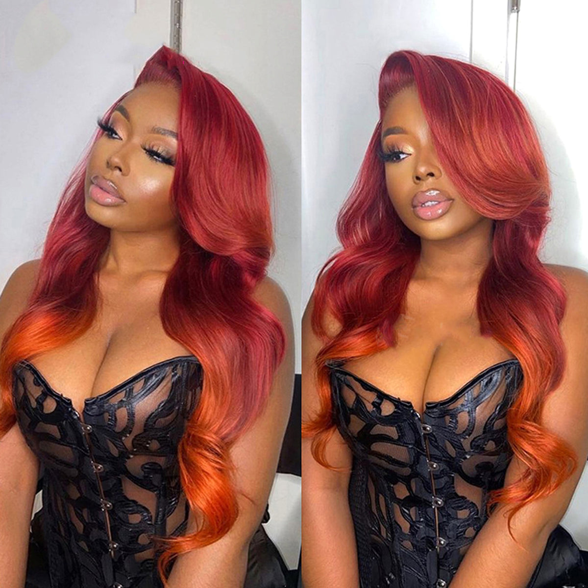13X4 Front Lace Head Cover Real Hair Wig Transparent Lace - enhanced image 5
