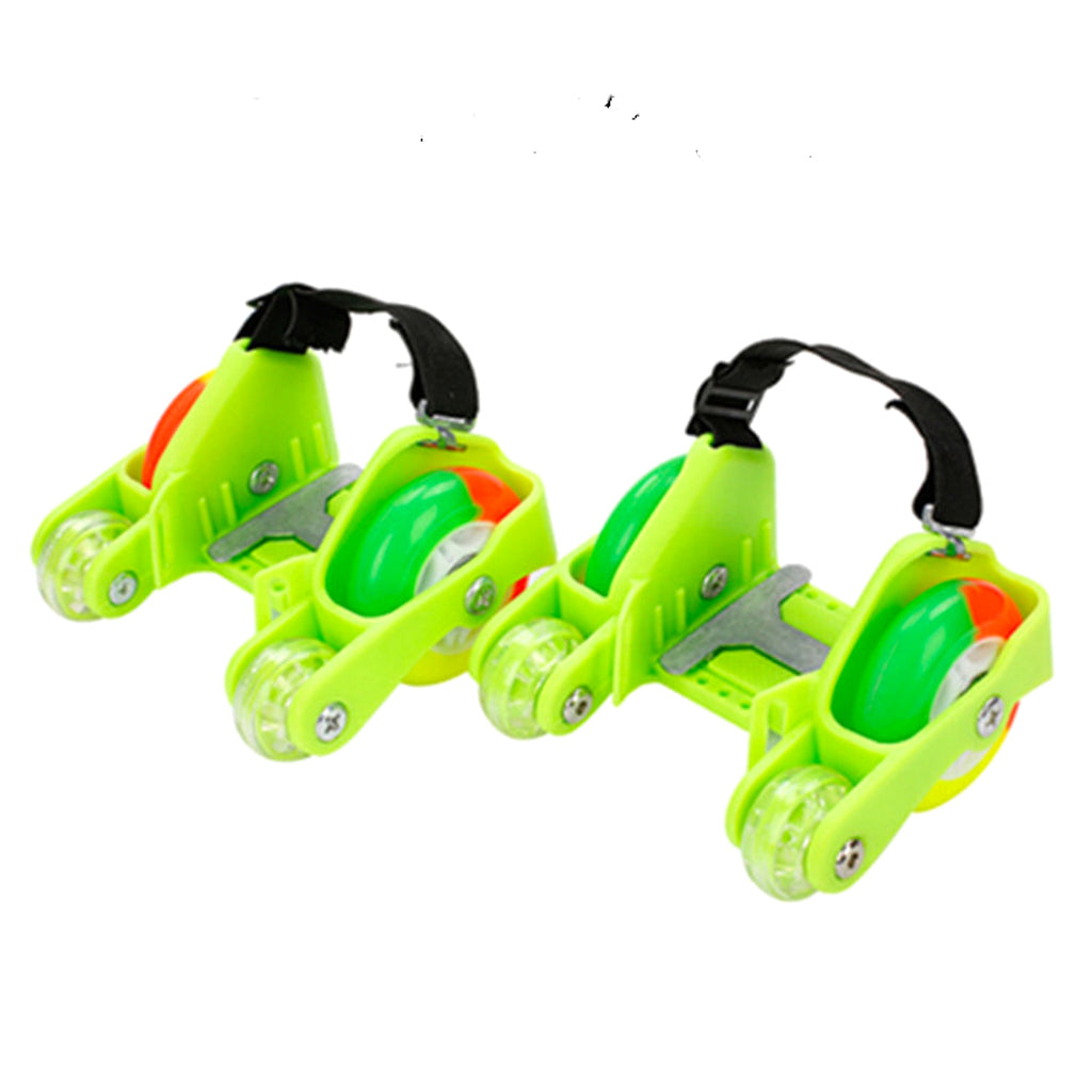 One 1Pair Children Roller Skates Adjustable Size Four-wheeled PU 4 Fire Wheels - enhanced image 5