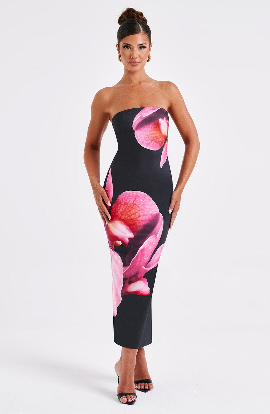 25 Edition – Backless Floral Draped Tube Maxi Dress (NICHE) - enhanced image 5