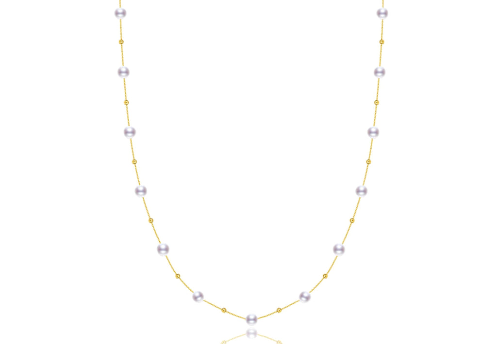 5.5-7.5mm Freshwater Pearl Gypsophila Necklace - enhanced image 5