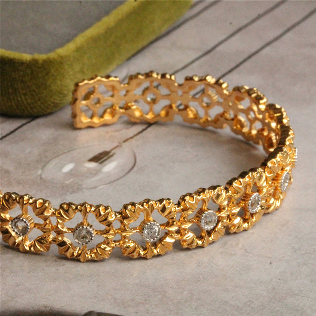 925 Silver Gold Plated Openwork Bracelet - enhanced image 5