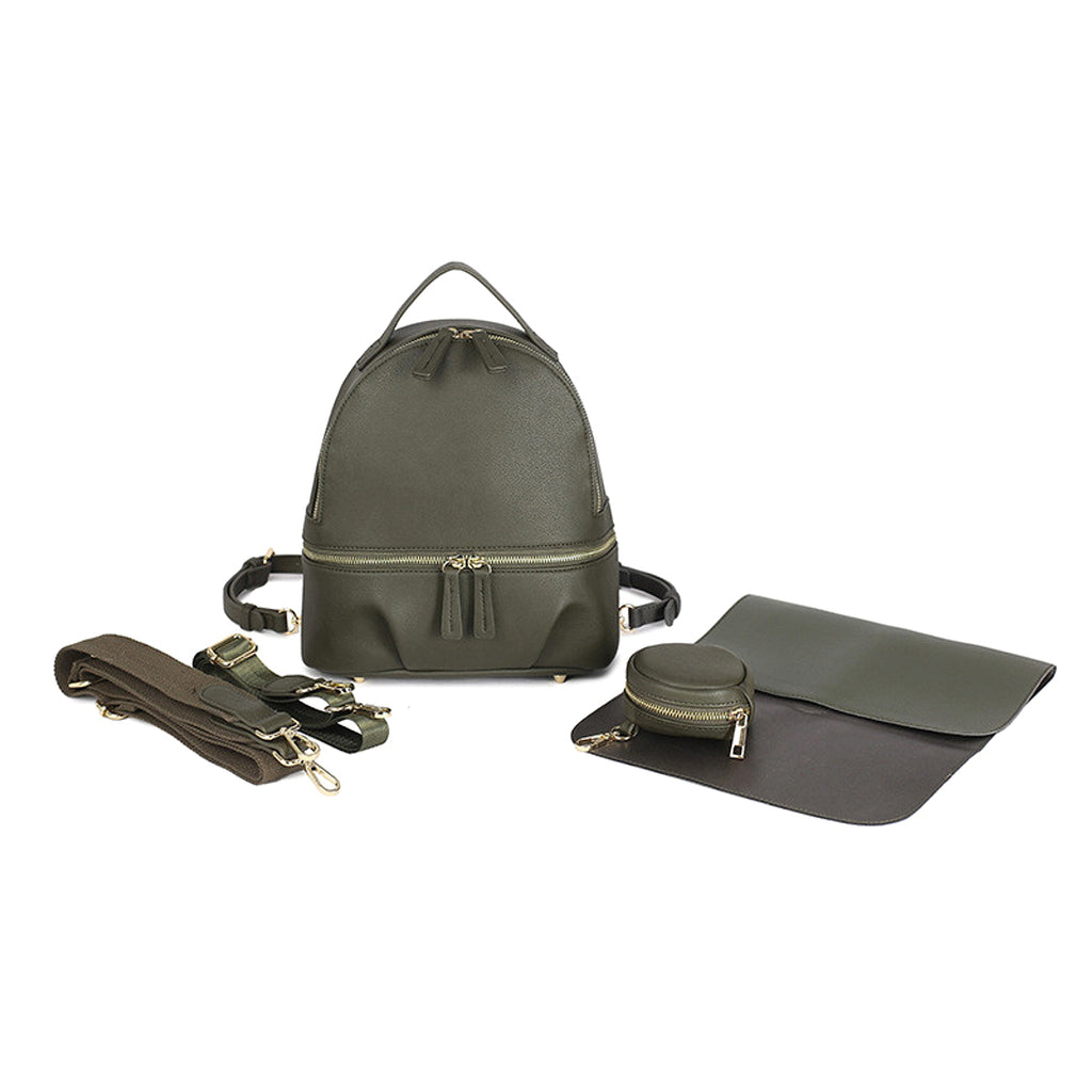 ALLFASHION™ – MiniLeather UrbanMOM Backpack - enhanced image 5