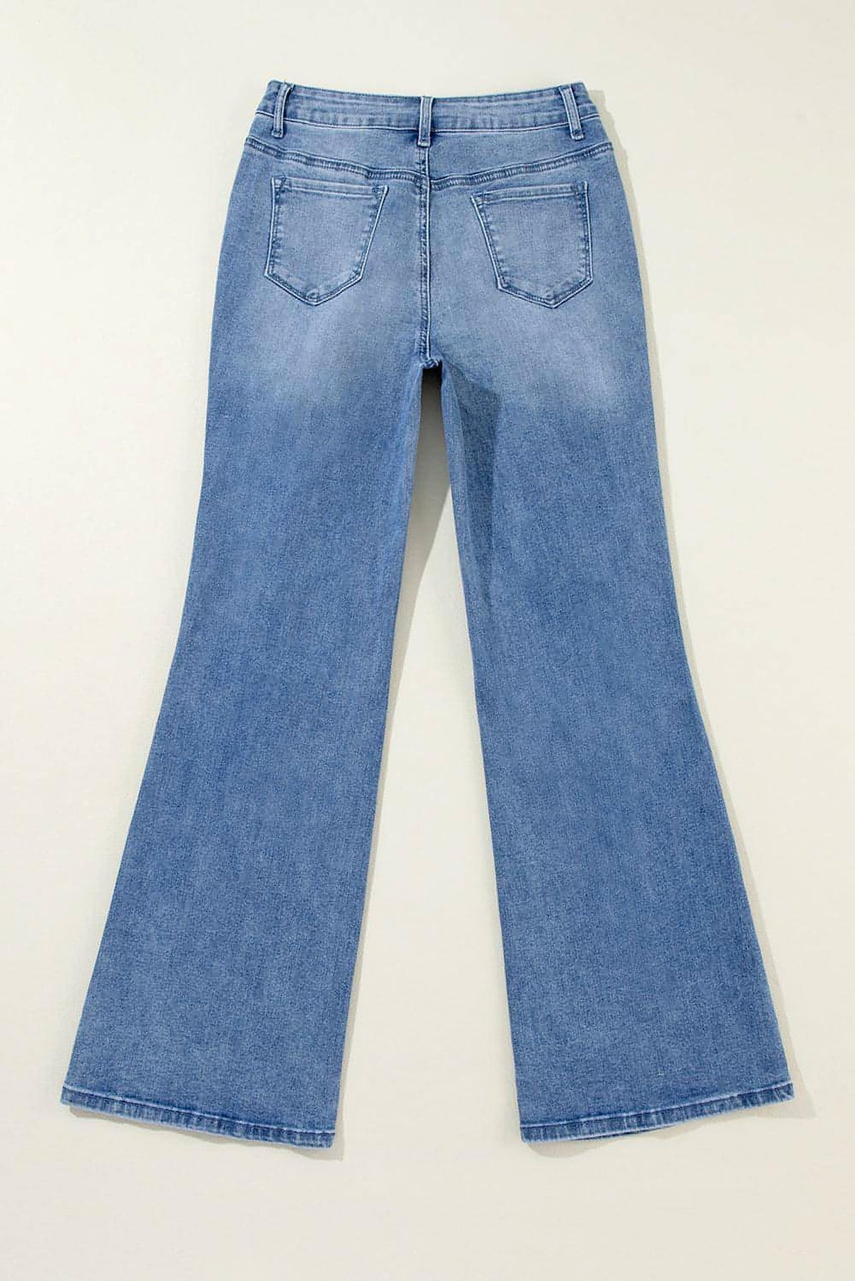 Ashleigh Blue Acid Wash Distressed Wide Leg High Waist Jeans - enhanced image 5