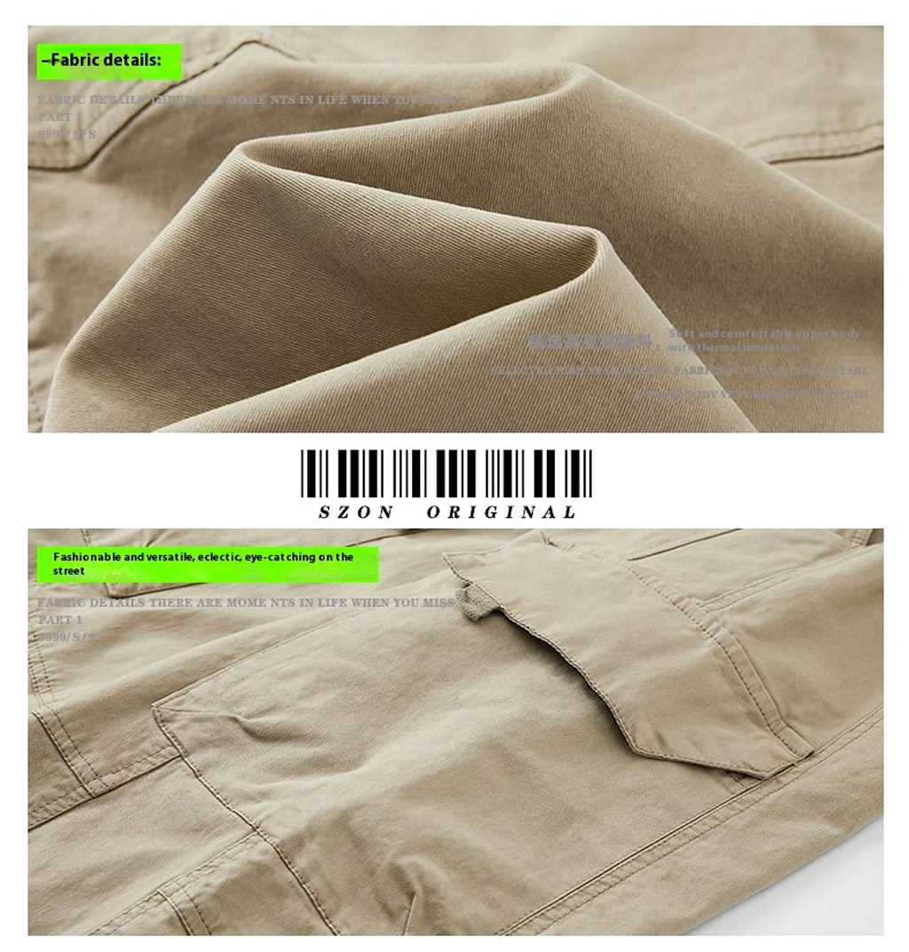 Autumn And Winter New Straight Loose Oversized Cargo Pants Jeans Men - enhanced image 5