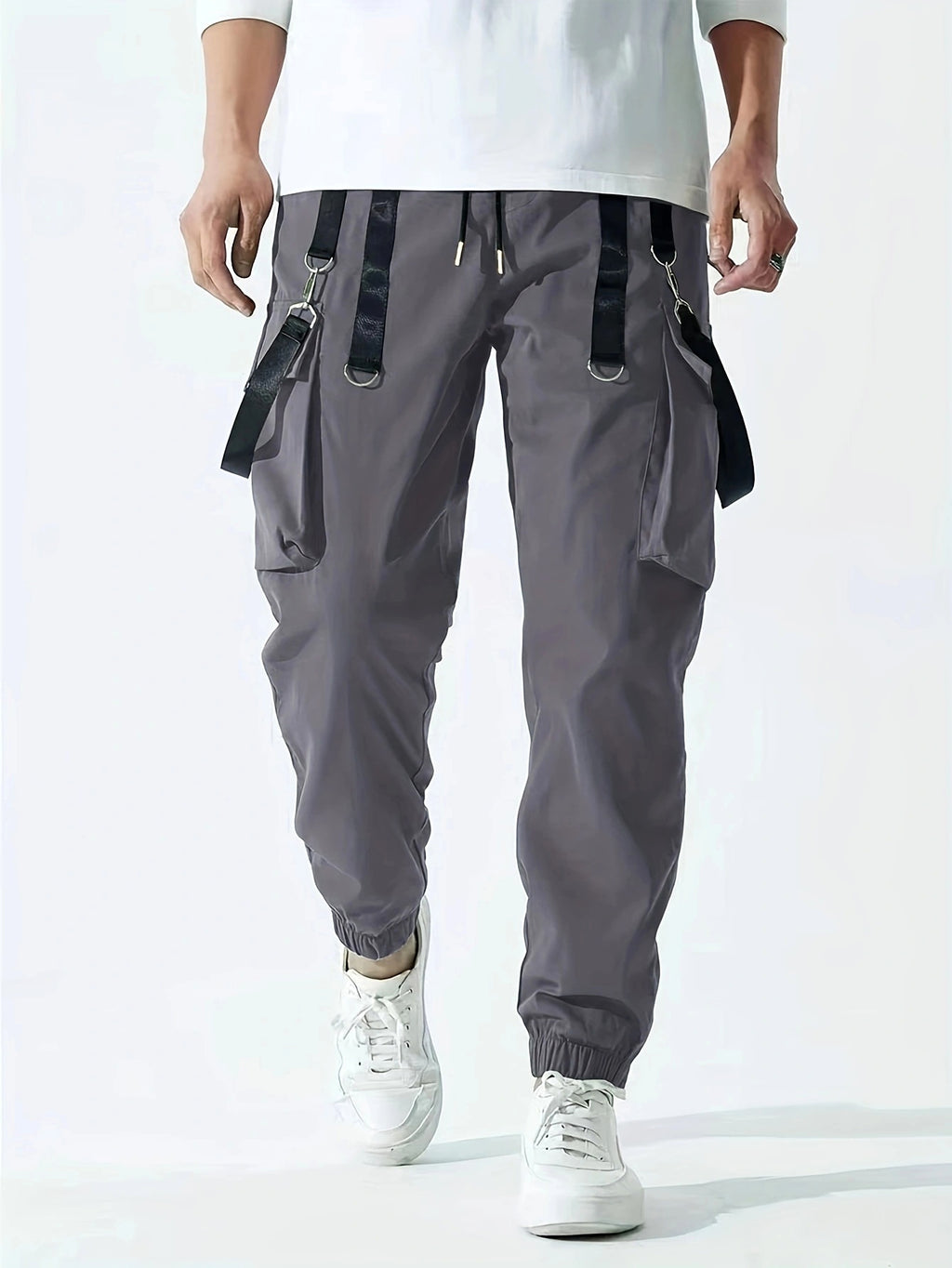 B.1 Ribbon Overalls Drawstring Sports Trousers Pants - enhanced image 5