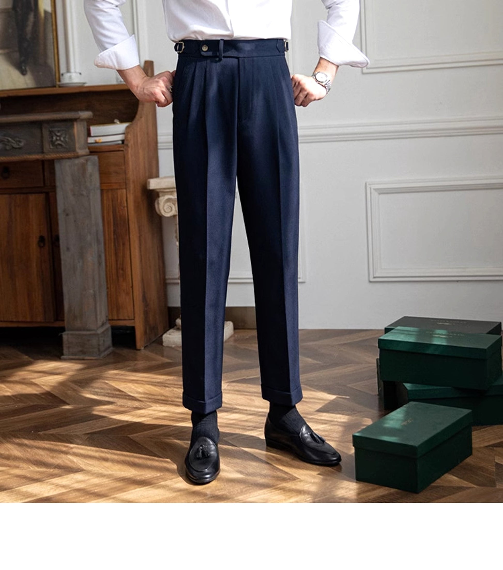 British Men Business Casual Pants - enhanced image 5