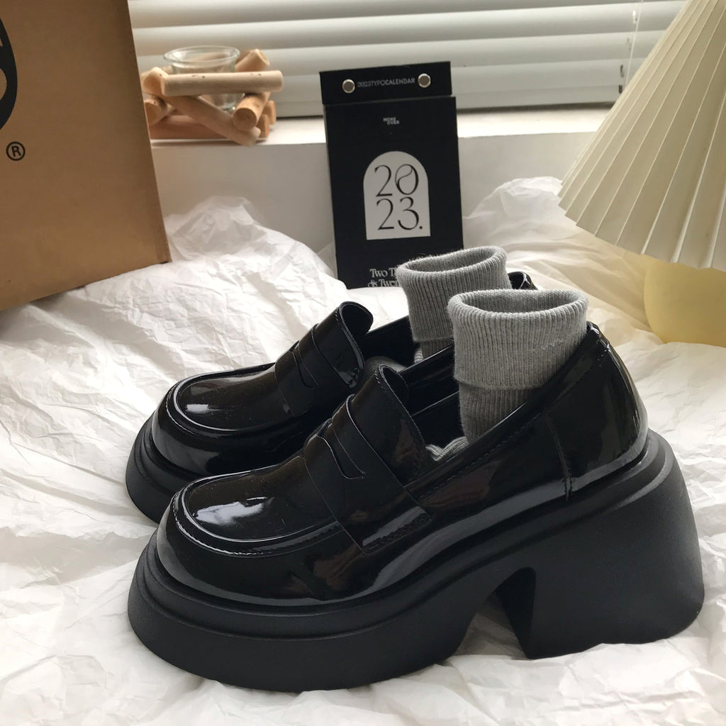 British Style Black Versatile Elevated Single Shoe - enhanced image 5