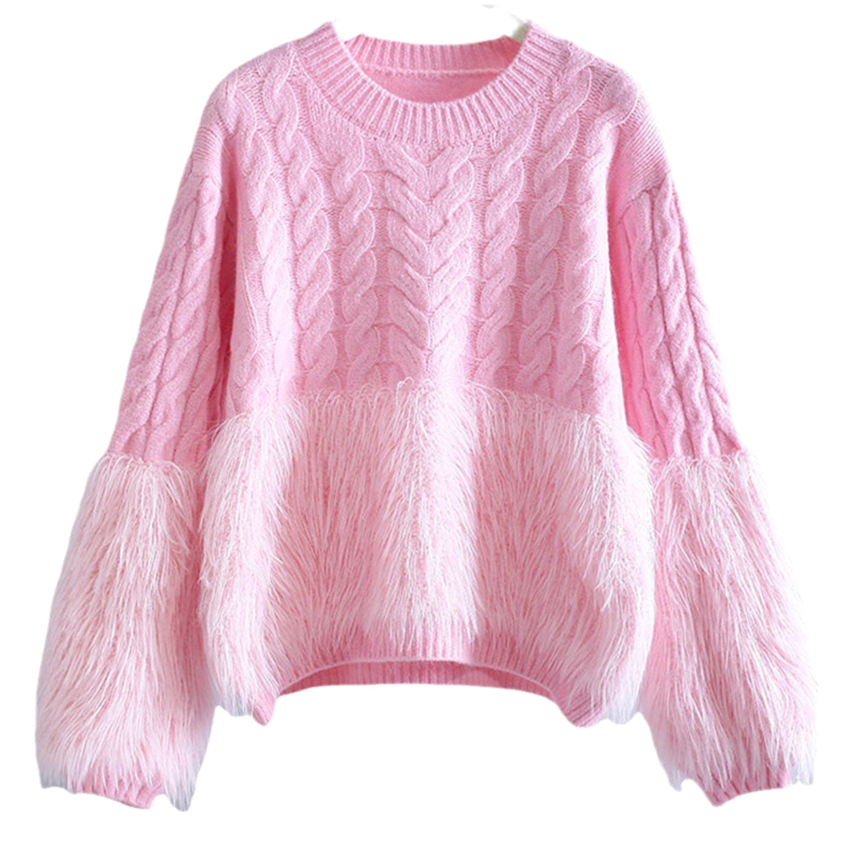 Cable-knit Sweater Women's Design Sense Loose - enhanced image 5