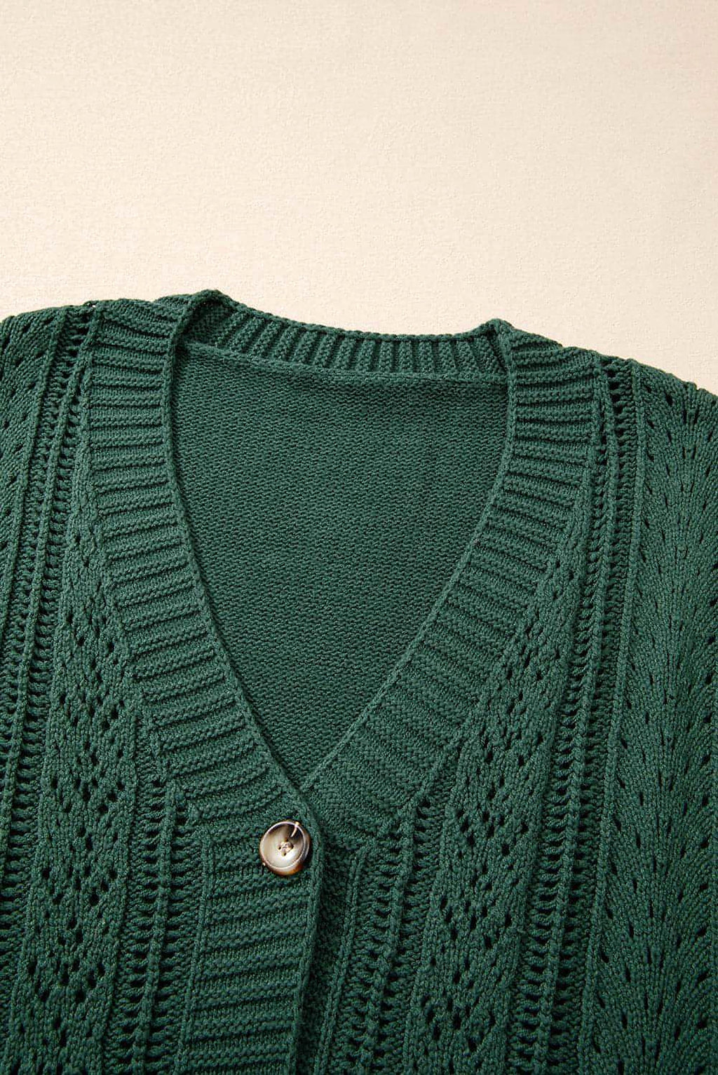 Canton Open Knit Drop Shoulder Sweater Cardigan - enhanced image 5