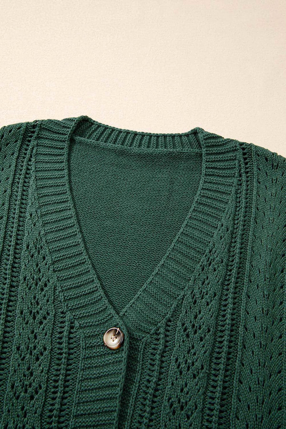 Canton Open Knit Drop Shoulder Sweater Cardigan - enhanced image 5