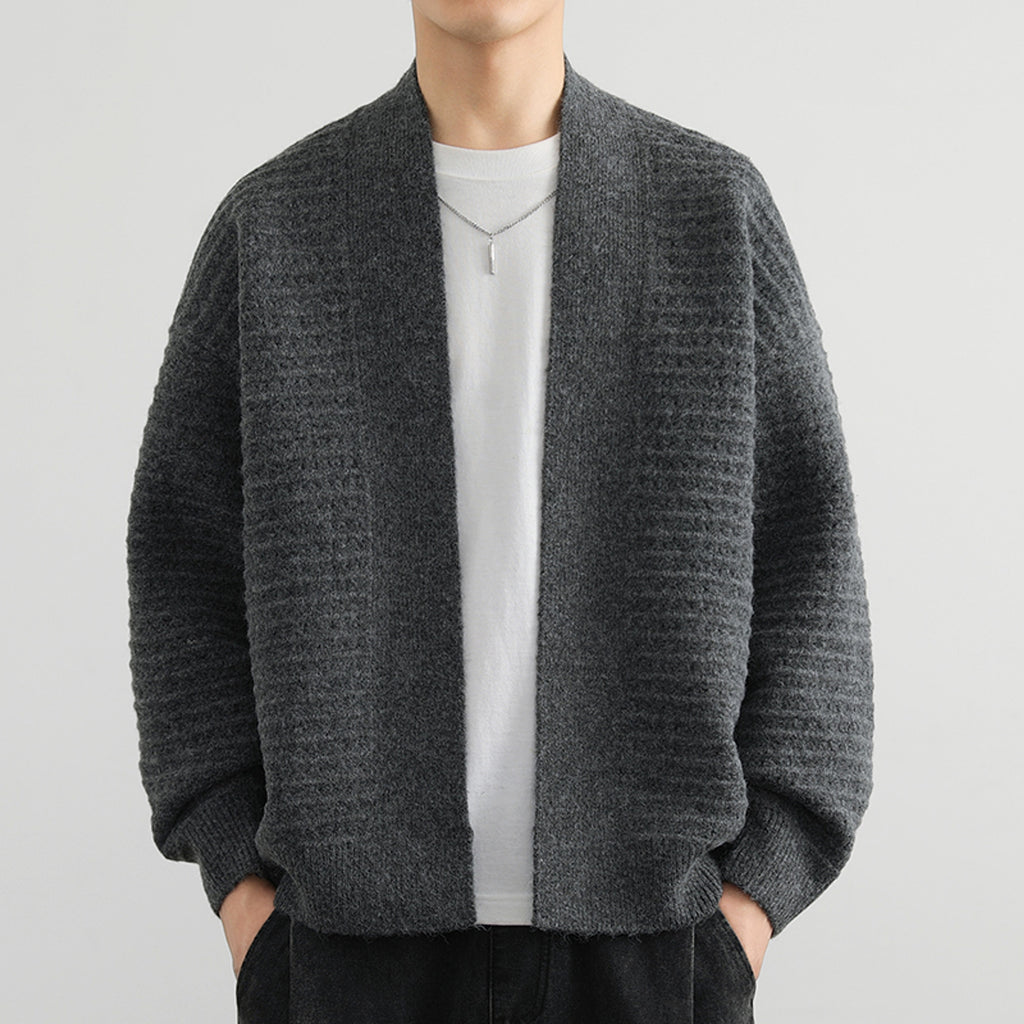 Cardigan Sweater Men's Spring And Autumn Trendy Loose - enhanced image 5