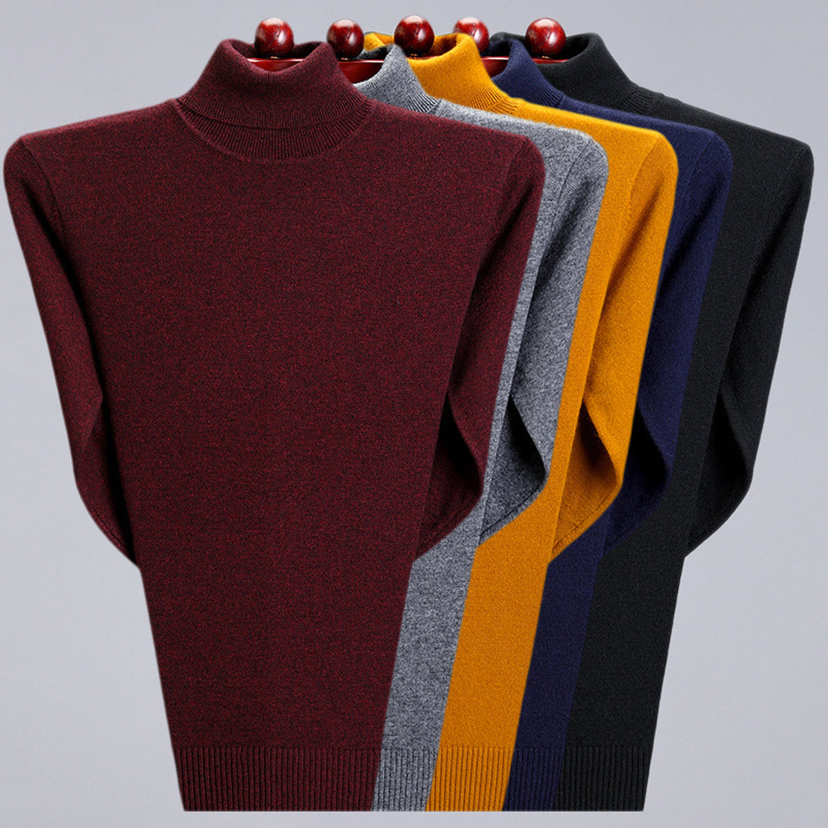 Cashmere Sweater High Neck Thickened Young And Middle-aged Men - enhanced image 5