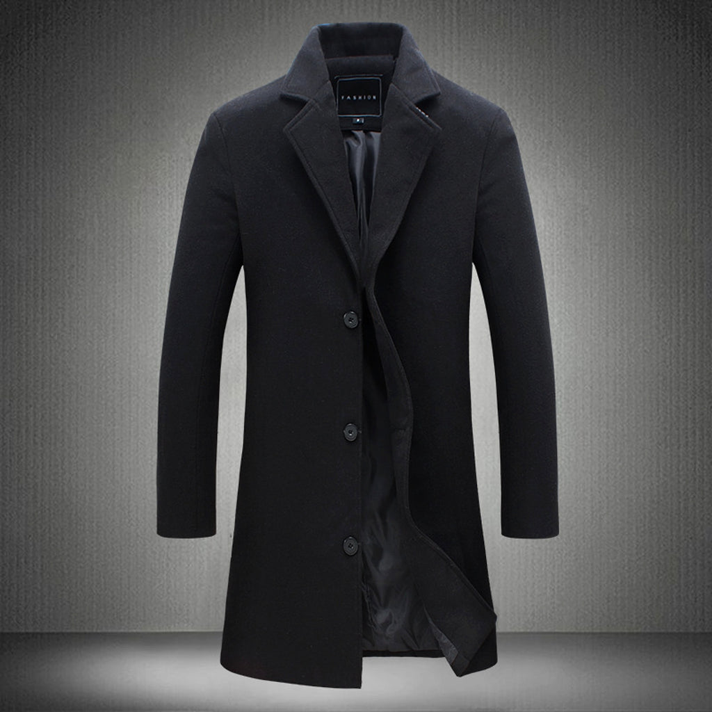 Casual Business Woolen Trench Coats - enhanced image 5