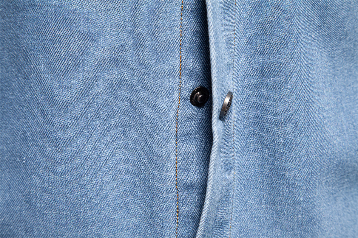 Casual Long Sleeve Washed DressShirt - enhanced image 5