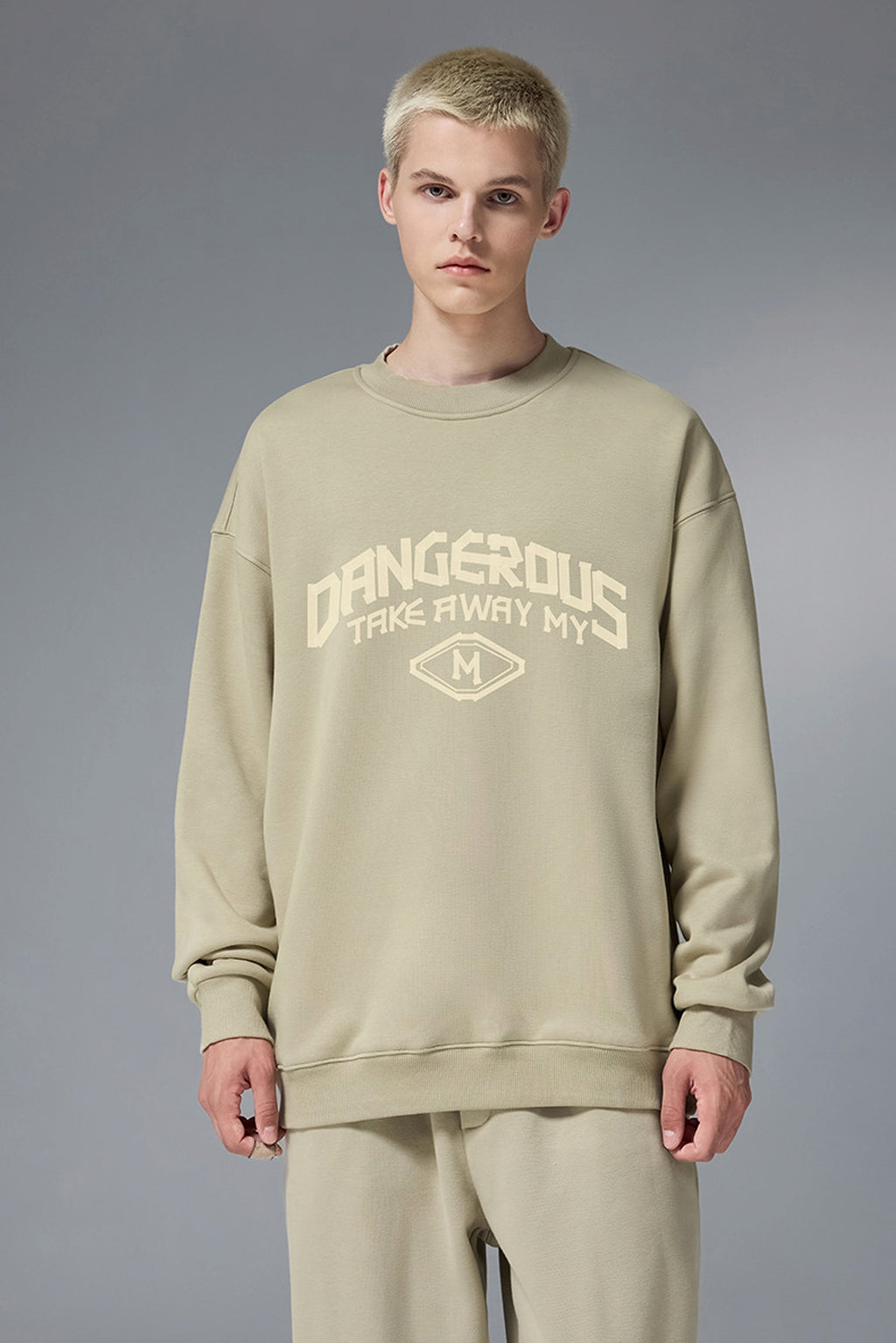 Casual Loose Round Neck Letter Printed Flame Single-layer Fleece-lined Top - enhanced image 5