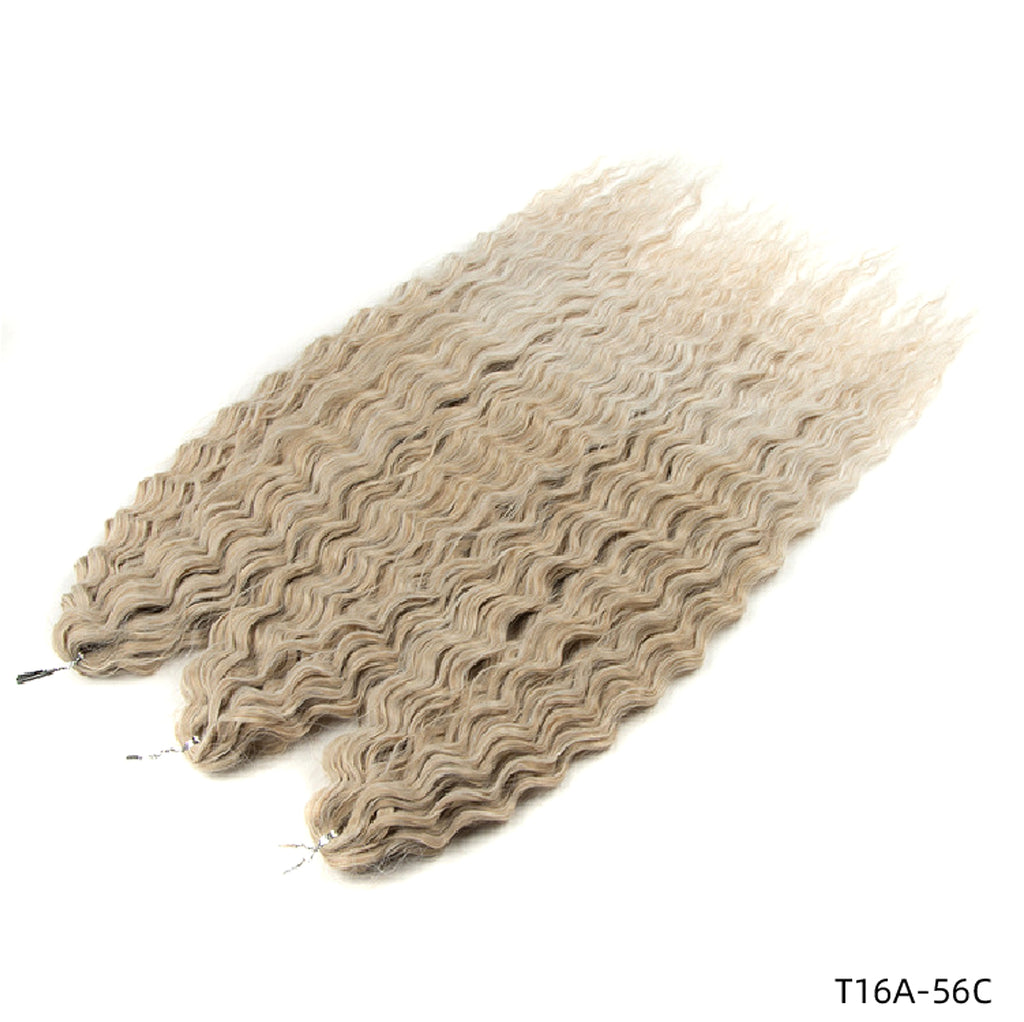 LuxeWave - Chemical Fiber Water Ripple Crochet Curls Hair Extensions - enhanced image 5