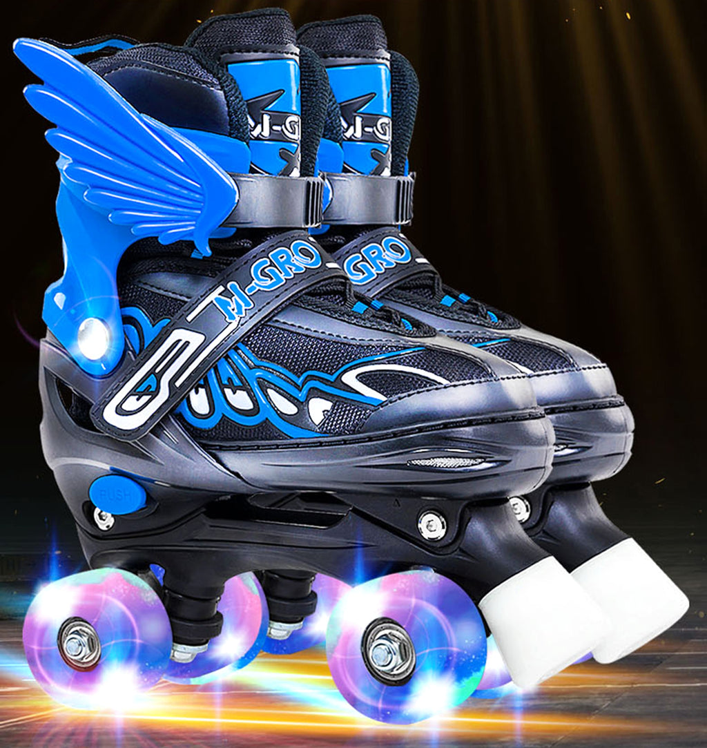 Children Adjustable Skates Roller Skates Boys Girls Kid's Roller  4-Wheels Outdoor Sports Skates - enhanced image 5