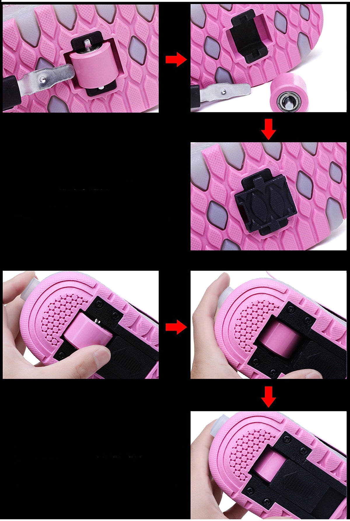 Children's Walking Shoes Teenage roller skates double wheel charging lamp skates flying roller skates sports wheels shoes - enhanced image 5