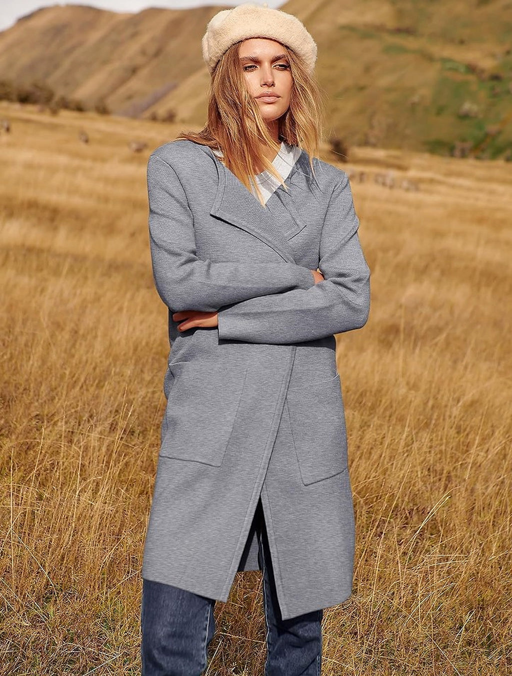Comfort And Casual Turn-down Collar Coat Women - enhanced image 5