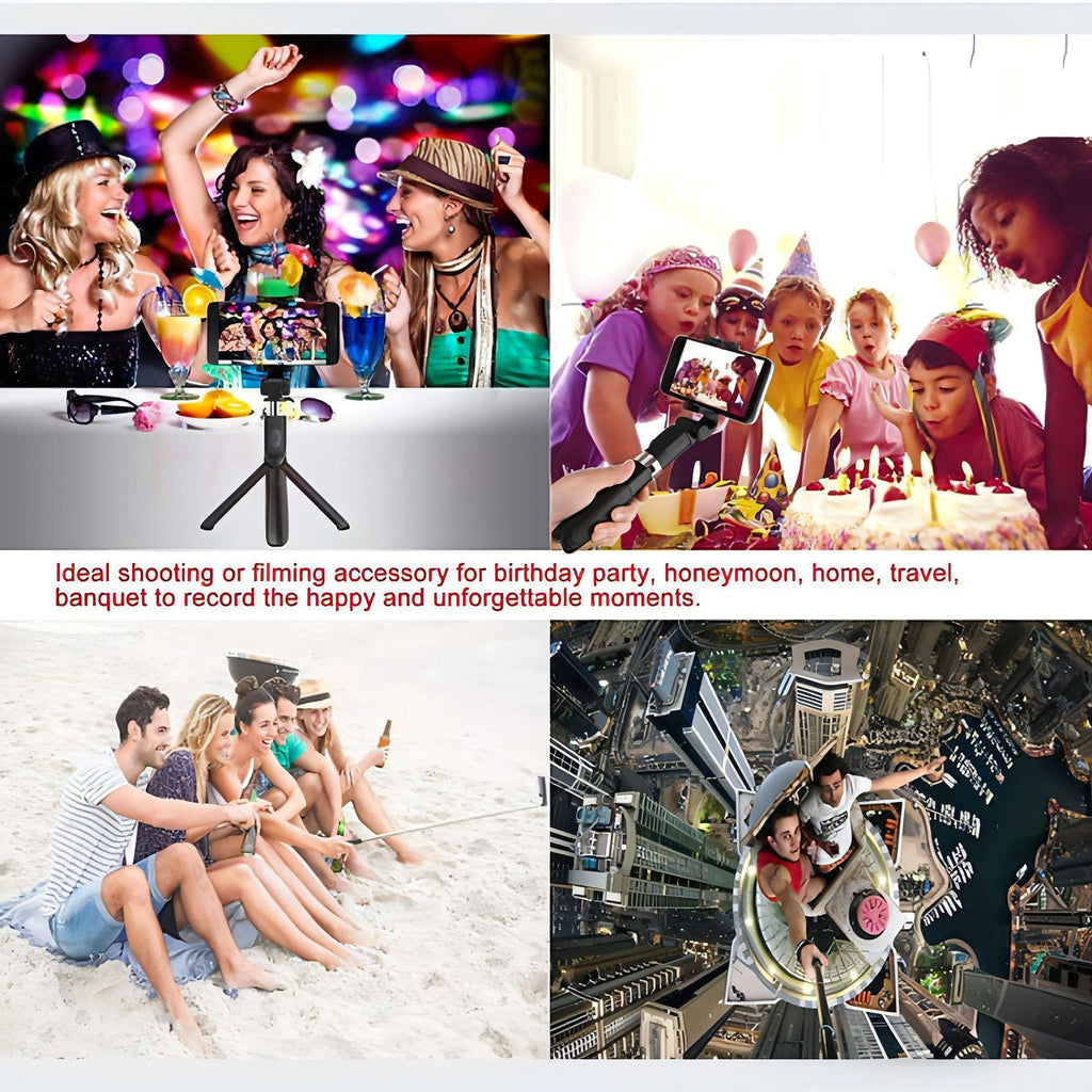 Compatible with Apple, Tripod Selfie Stick Mobile Universal Live Triangle Bracket One Bluetooth Selfie Artifact - enhanced image 5