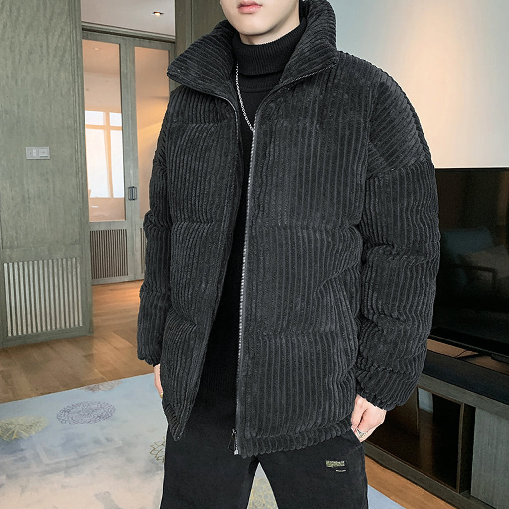 Corduroy Padded Jacket Men Winter Thickening - enhanced image 5