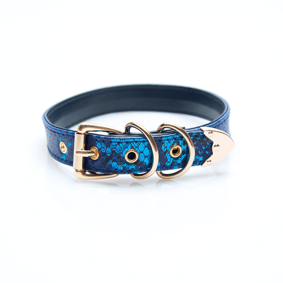 Creative And Minimalist Letter Snake Patterned Leather Collar - enhanced image 5