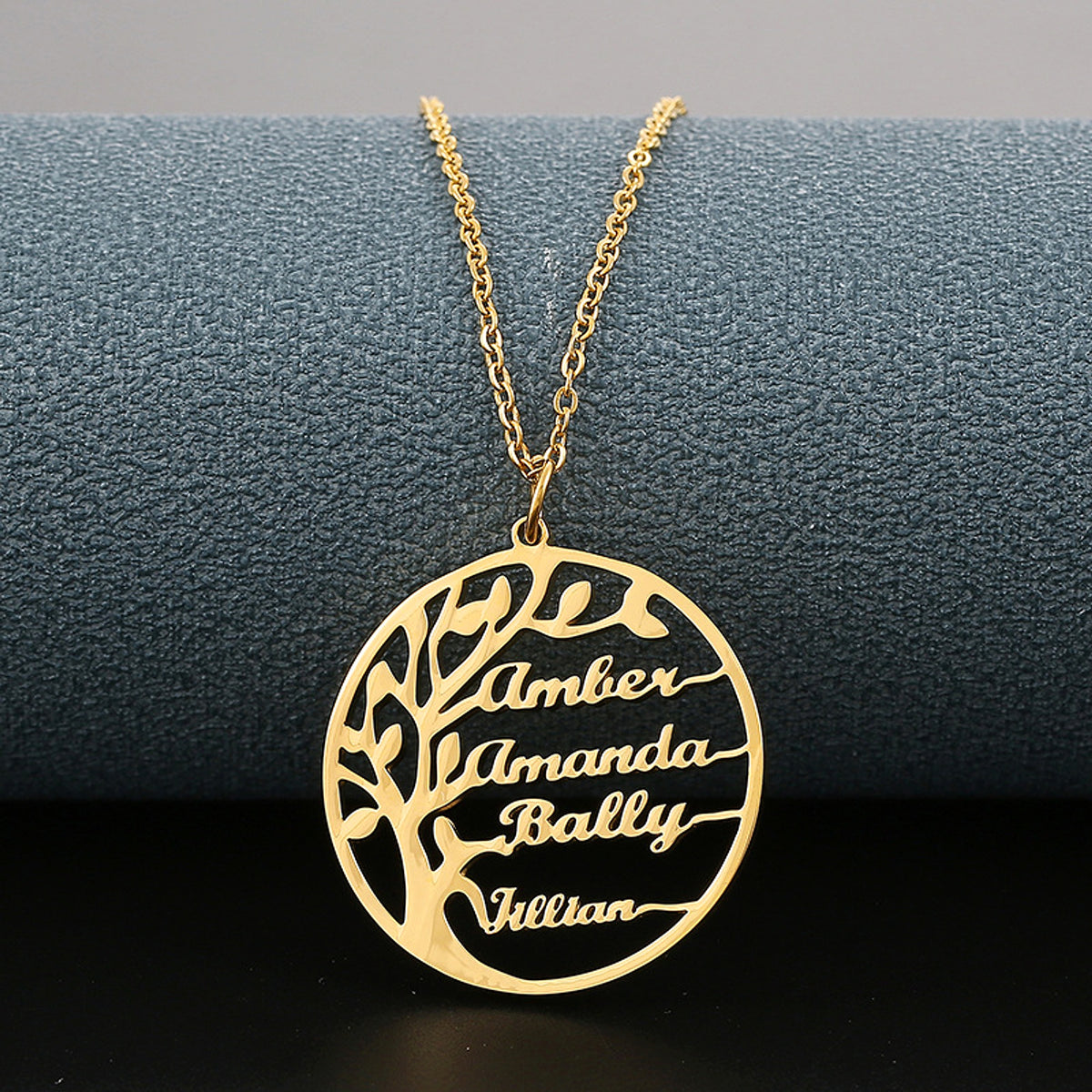 Personalized Name Circle Pendant Necklace – A Unique & Meaningful Keepsake! - enhanced image 5
